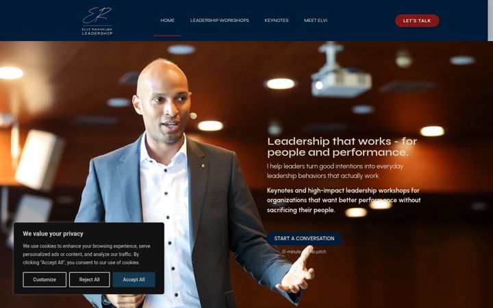 Screenshot of elvirwankuba.com