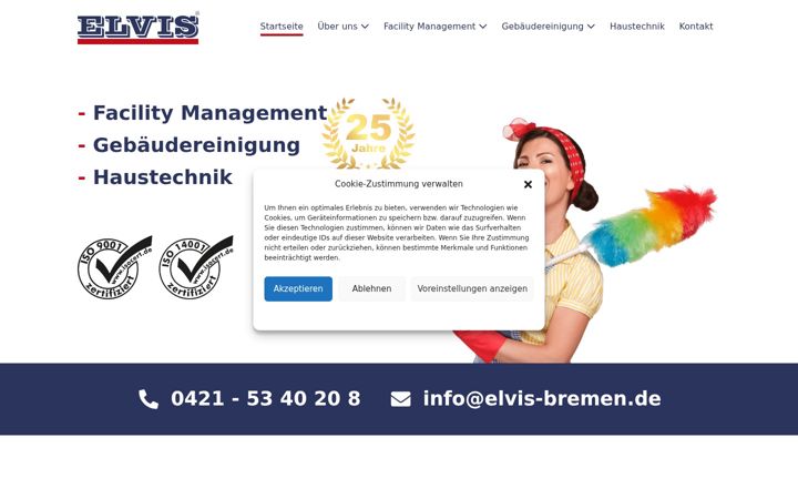 Screenshot of elvis-bremen.de
