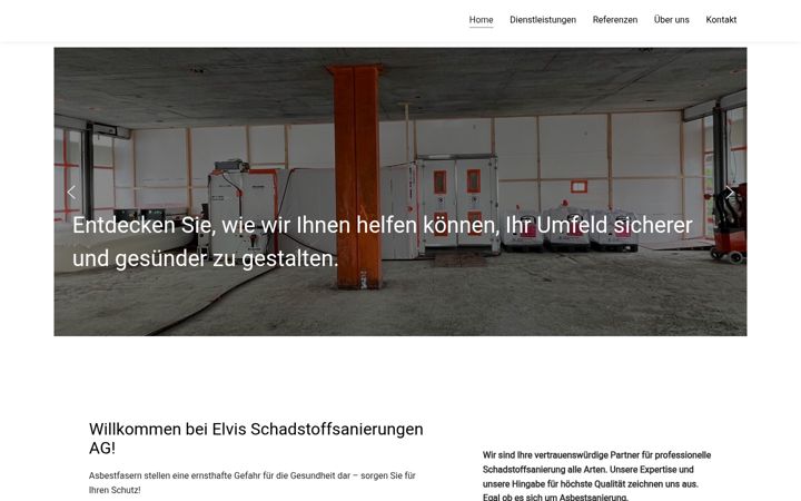 Skärmbild av elvisag.ch
