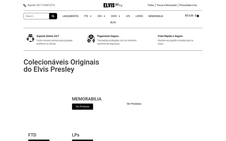 Screenshot di elvispresleybrasil.com.br