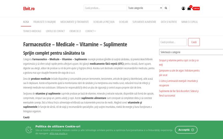 Captură de ecran a elvit.ro