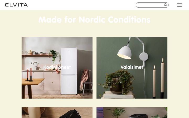 Screenshot di elvita.fi