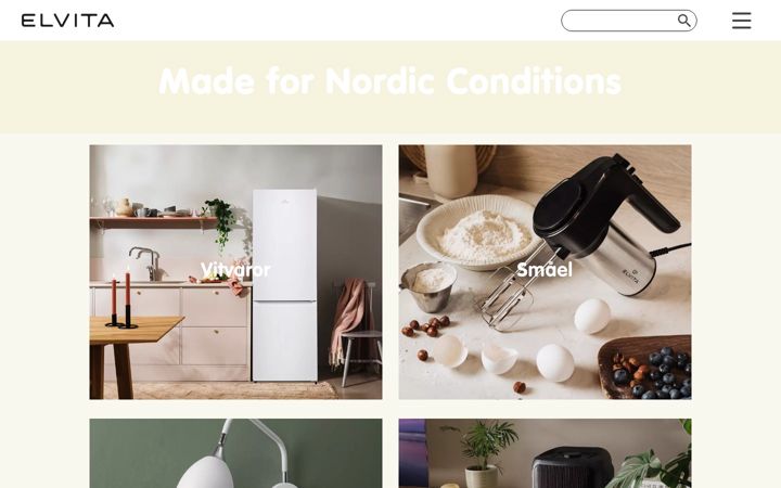 Screenshot of elvita.se