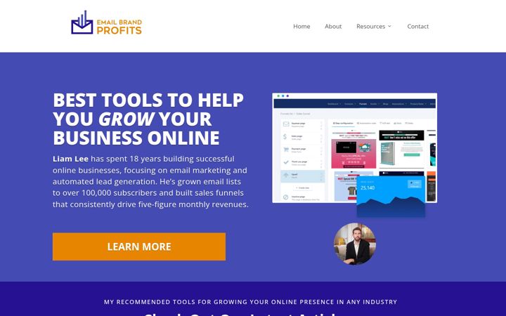 Screenshot of emailbrandprofits.com