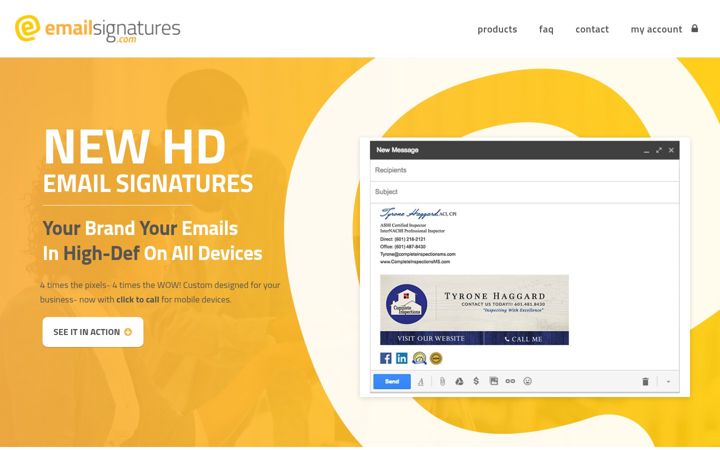 Screenshot of emailsignatures.com