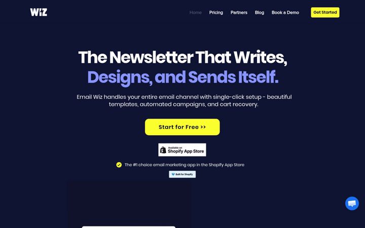 Екранна снимка на emailwiz.ai
