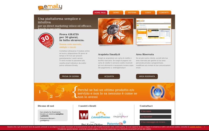 Screenshot di emaily.it