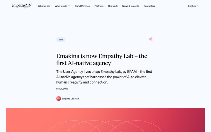 Screenshot of emakina.com