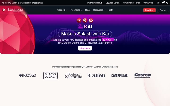 Screenshot ta' embarcadero.com