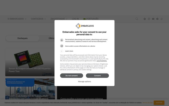 Screenshot of embarcados.com.br