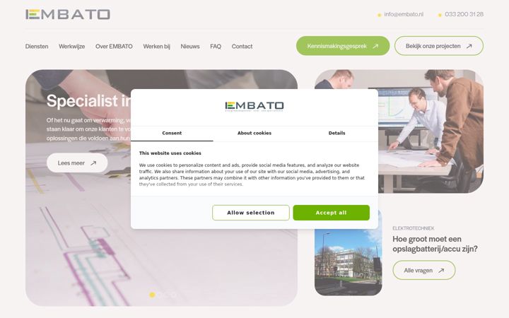 Screenshot of embato.nl