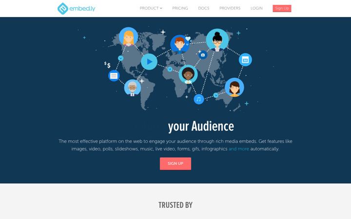 Screenshot of embed.ly