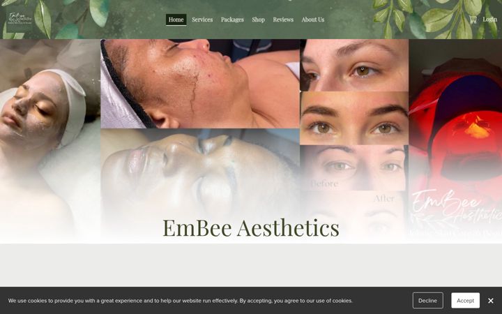 Zrzut ekranu embeeaesthetics.com