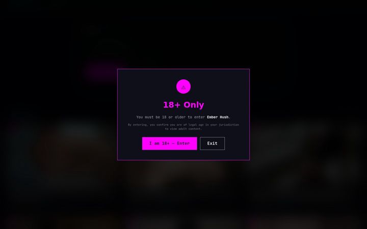 Screenshot of emberhush.com