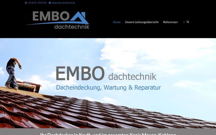 Ekrānuzņēmums no embo-dachtechnik.de