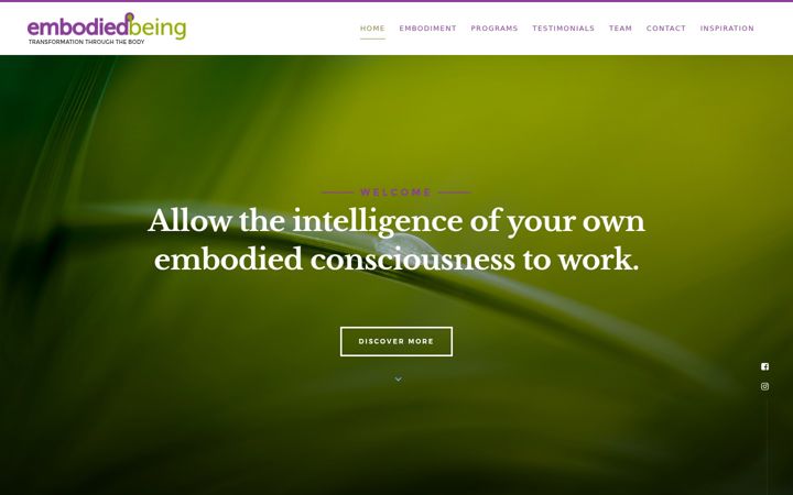 Screenshot of embodiedbeing.me