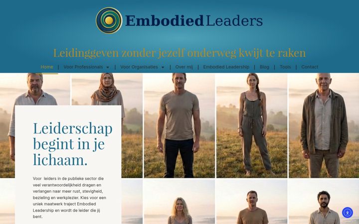 Screenshot ta' embodiedleaders.nl