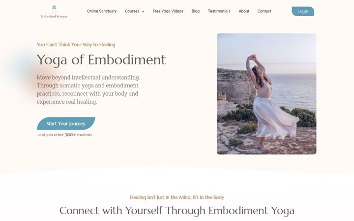Screenshot of embodiedvoyage.com