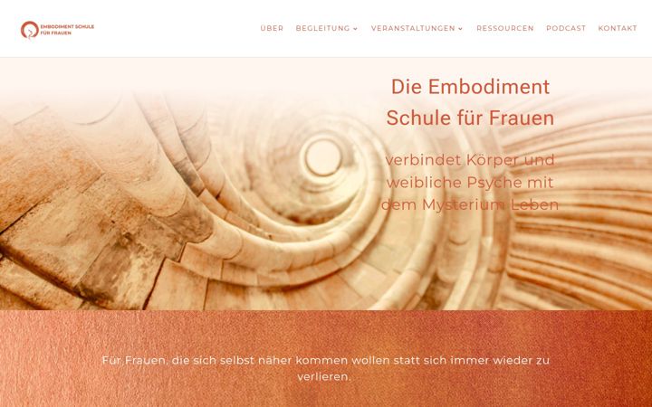 Ekrānuzņēmums no embodimentschulefuerfrauen.de