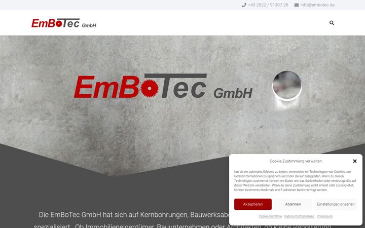 Screenshot of embotec.de