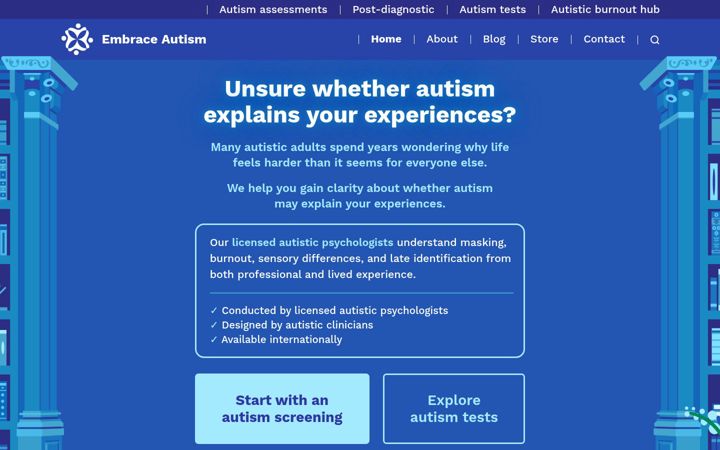 Screenshot of embrace-autism.com