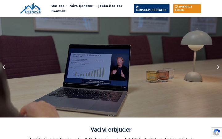 Ekrano kopija embrace-safety.se