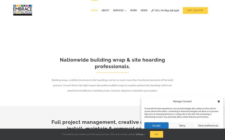 Screenshot von embracebuildingwraps.co.uk