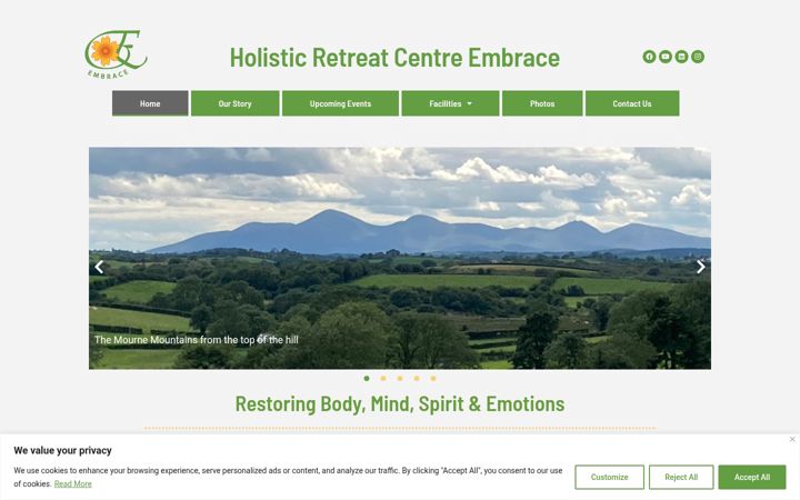 Screenshot von embraceholistic.co.uk