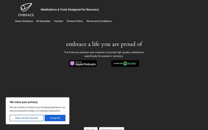 Screenshot of embracewithus.com