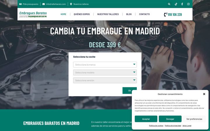 Screenshot of embraguesbaratos.com