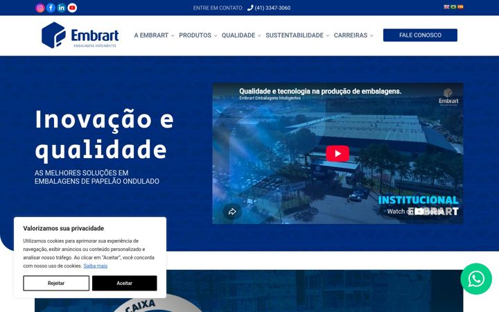 Екранна снимка на embrart.com.br