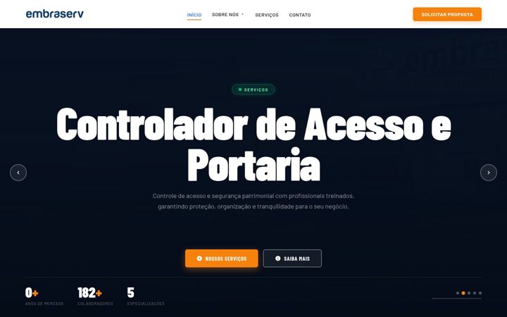 Screenshot di embraserv.com.br