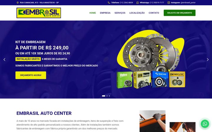 Screenshot of embrasilautocenter.com.br
