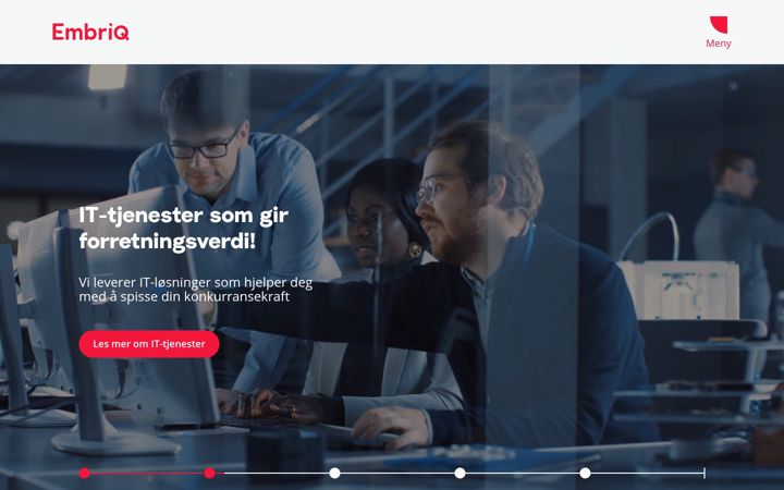 Screenshot di embriq.dk