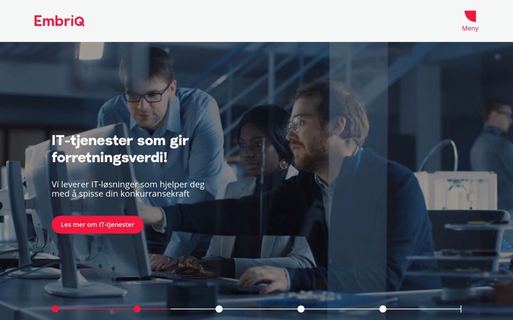 Screenshot of embriq.no