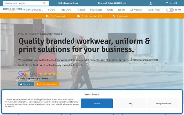 Screenshot von embroidery-studio.co.uk