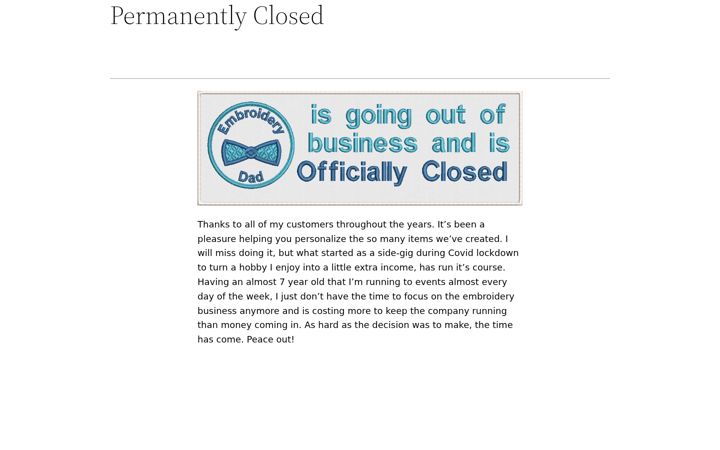Screenshot of embroiderydad.com