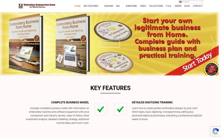 Screenshot of embroideryhomebusiness.com