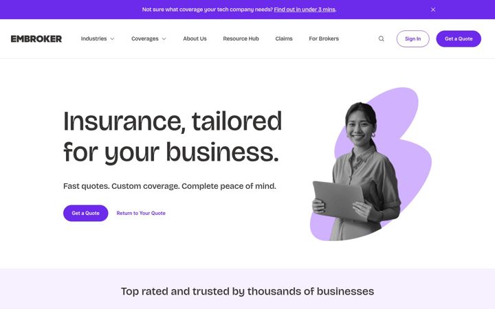 Képernyőkép: embroker.com