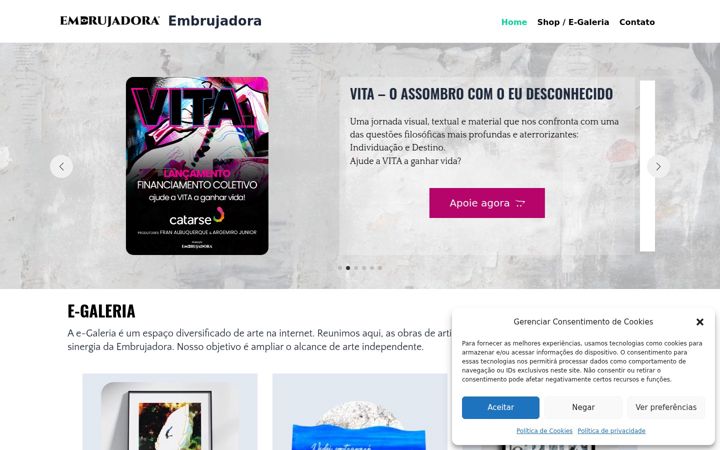 Екранна снимка на embrujadora.com.br