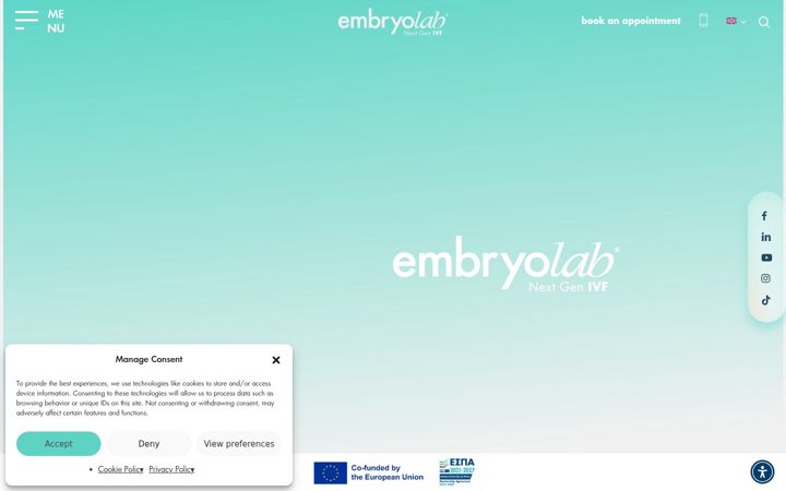 Ekrānuzņēmums no embryolab.eu