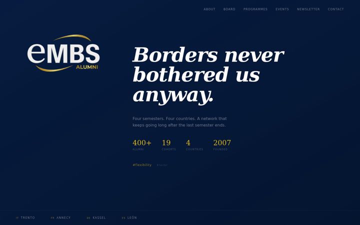 Screenshot of embs-alumni.com