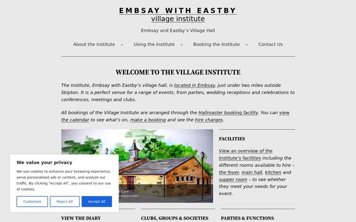Screenshot von embsaywitheastbyvillageinstitute.org.uk