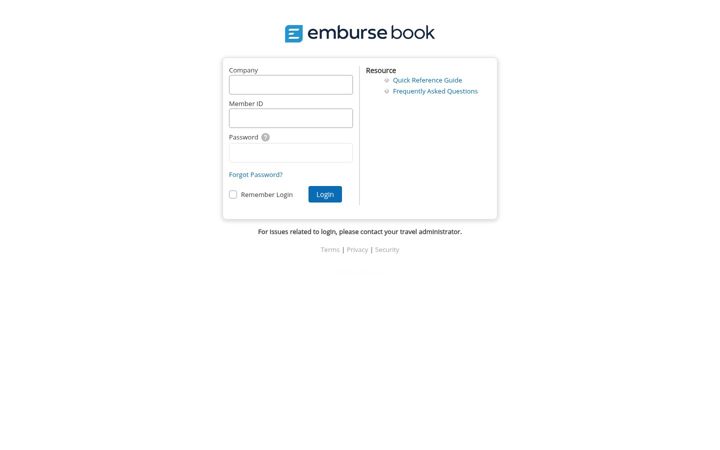 Screenshot of embursebook.com