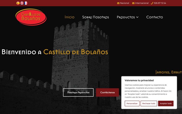 Screenshot of embutidoscastillo.com