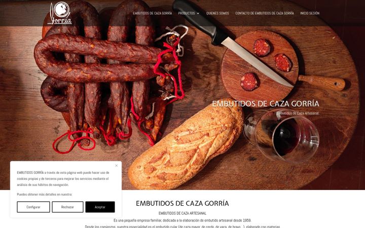 Ekraanipilt saidist embutidosgorria.es