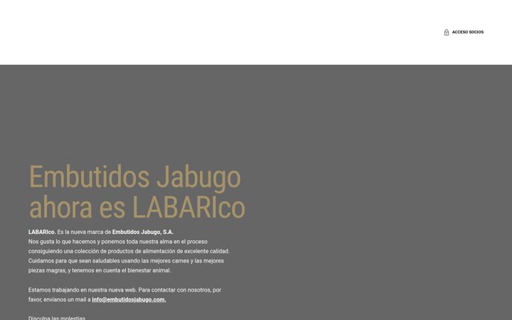 Screenshot of embutidosjabugo.com