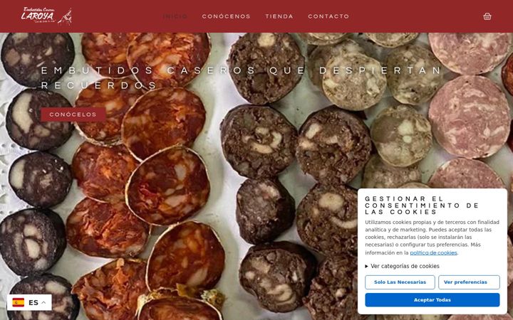 Screenshot of embutidoslaroya.com