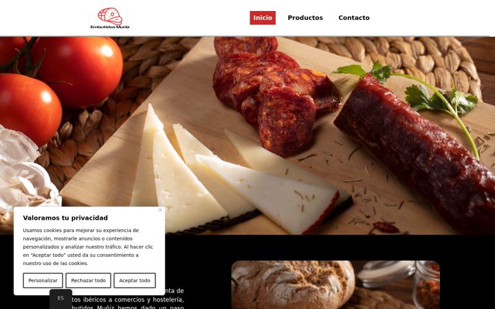 Screenshot of embutidosmuniz.es