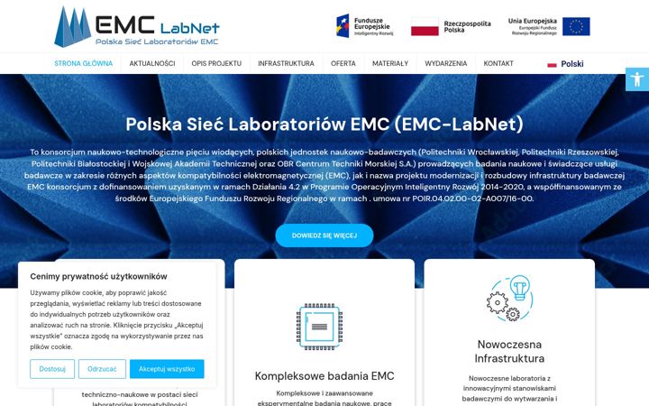 Screenshot of emc-labnet.pwr.edu.pl